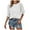 White, variant on Summer Fashion Plus Size Long Tee Casual Loose Fit Round Neck with Stylish Sleeve Detail Womens Long Sleeve Cold Gear Women Tops Summer Large Long Sleeve Shirt Women Women Long Sleeve Shirts