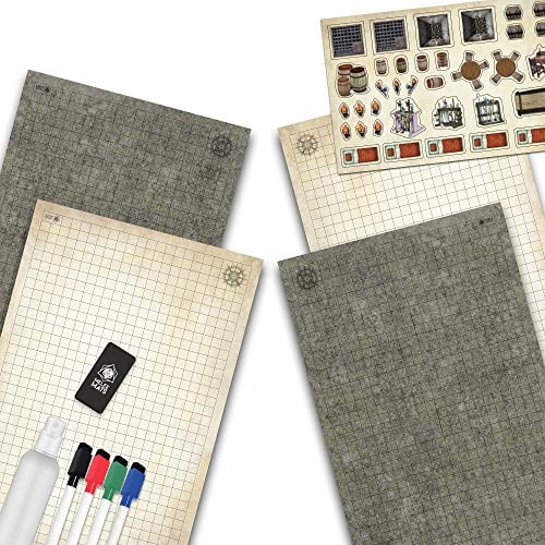 Battle Grid Game Mat Melee Mats Mapa de rol de mesa portátil 24 x 36