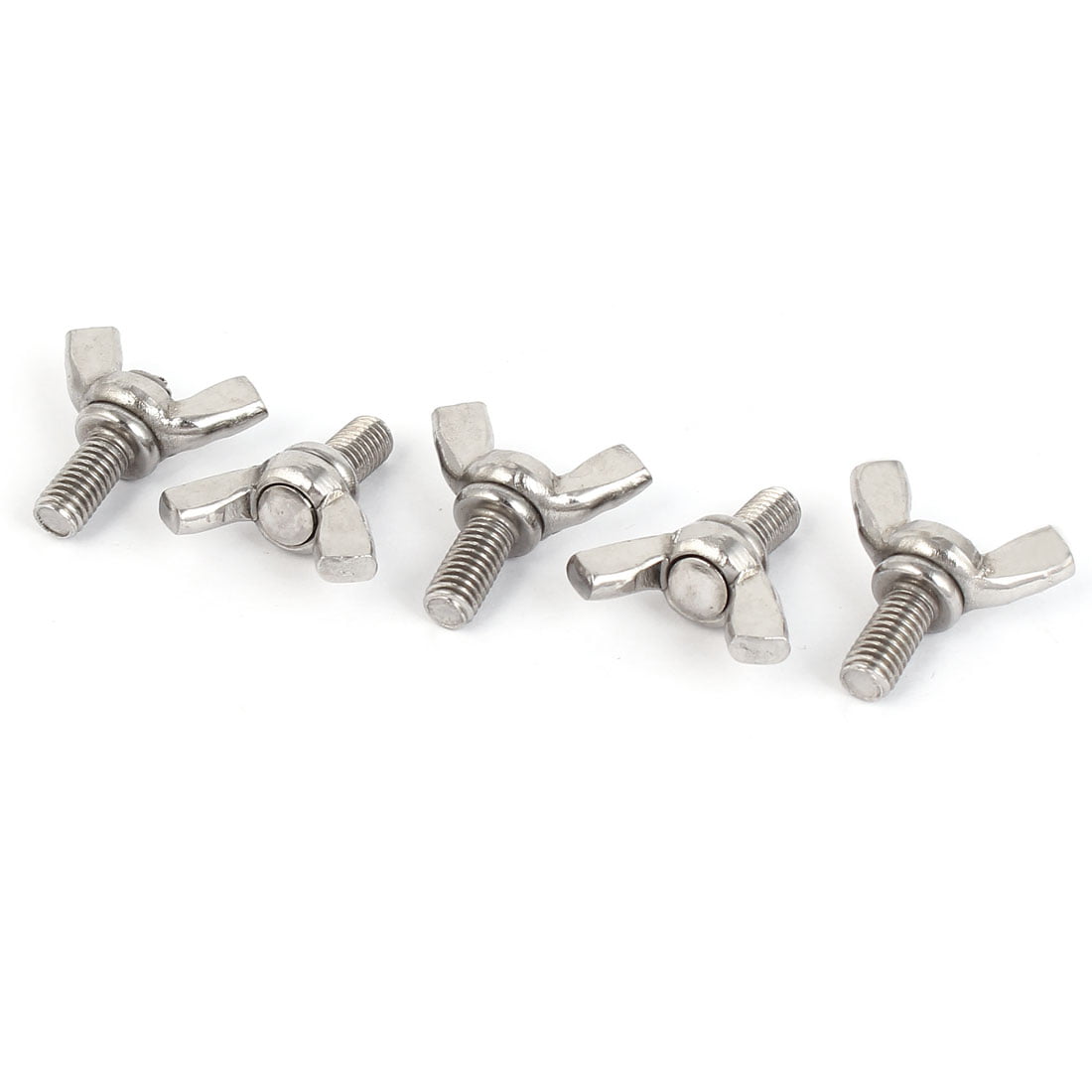 10 Pcs M6 304 Stainless Steel Wing Butterfly Screws Bolts Wing Bolt Machine Fastener Thumb Hand Screws M6-1.0 x 20mm