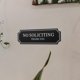 thumbnail image 4 of IDEANATEGRATE Decorativo No Solicitar Para Puerta De Hogar Material Acrílico Negro, 4 of 7