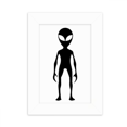 thumbnail image 1 of Universo y Alien alien Marco de Fotos de escritorio imagen Blanco Pintura arte 5x7 pulgadas, 1 of 4