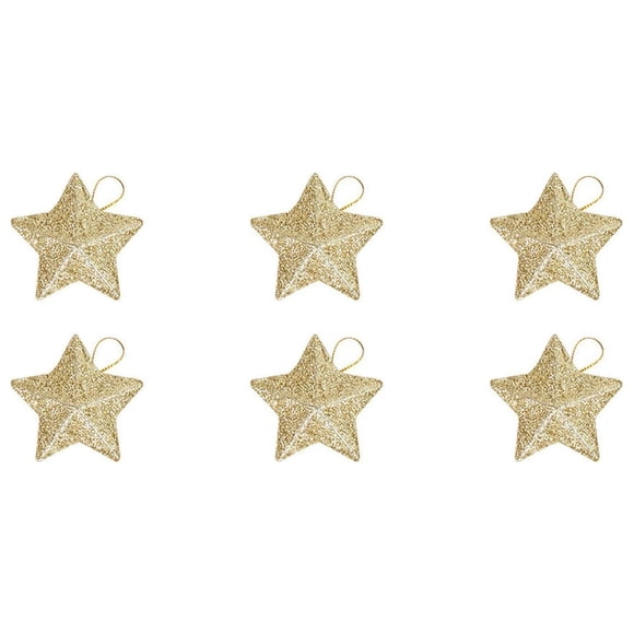 Adorno Colgante de Estrella de Cinco Puntas con Polvo Dorado Xihbxyly para Árbol de Navidad Dorado