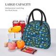 thumbnail image 5 of Fotbe Machinery Road Construction Pattern Lunch Bag, Insulated Lunch Box, Small Leakproof Cooler Food Lunch Containers Reusable High Capacity Lunch Tote Bags for Work, Travel, Outdoor, 5 of 6