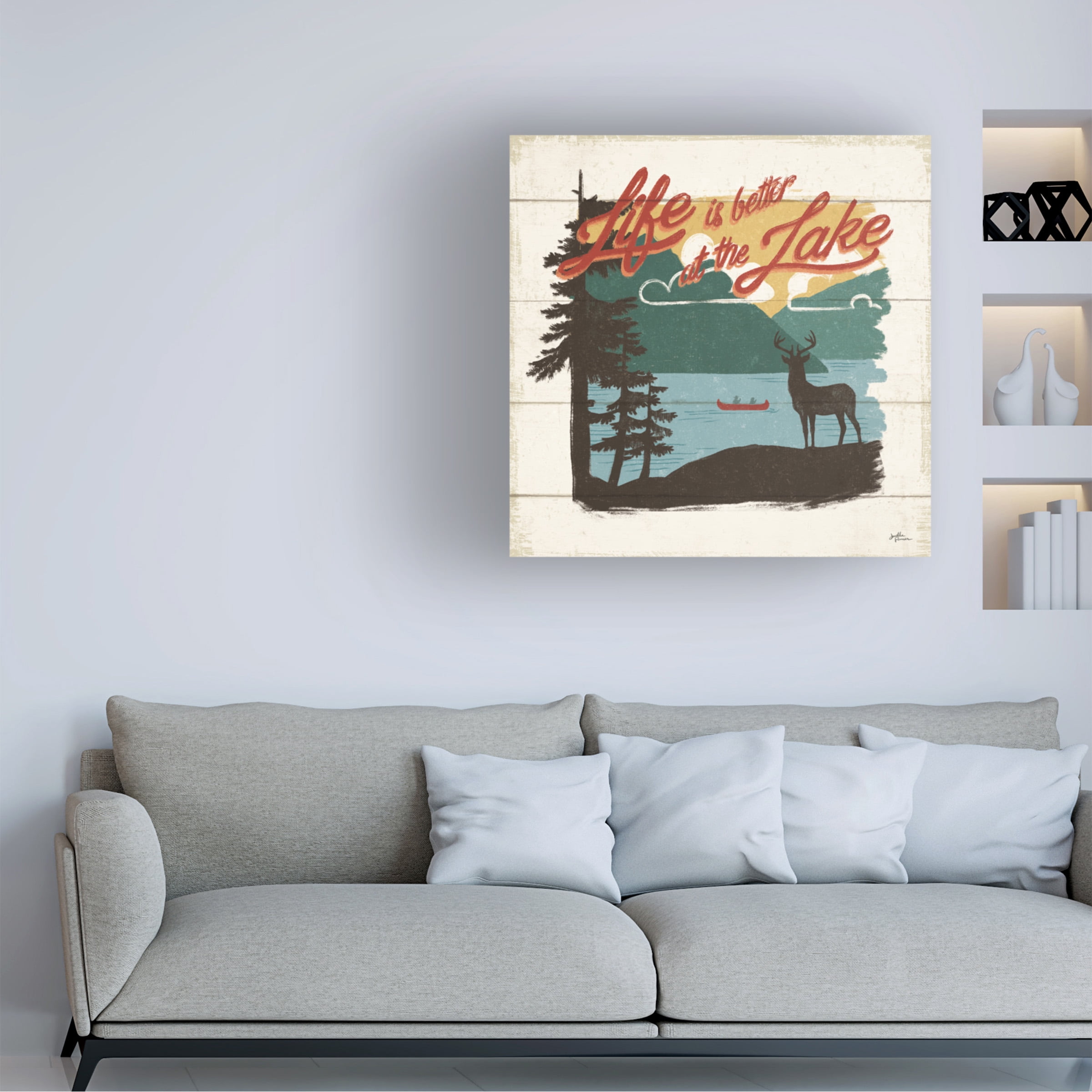 Janelle Penner 'Vintage Lake IV' Canvas Art