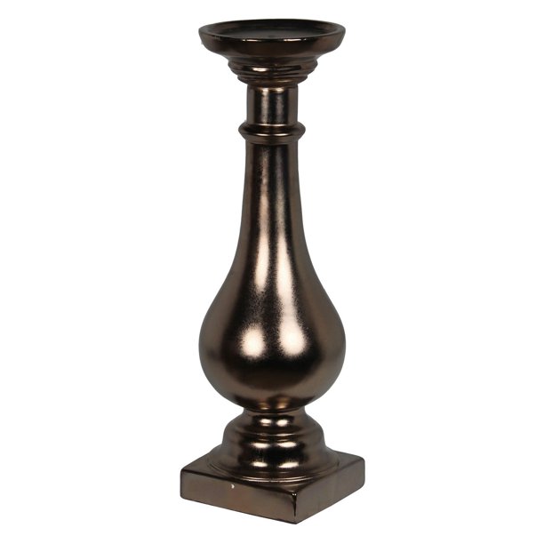Privilege International Ceramic Pillar Candle Holder Bronze Walmart