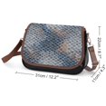 thumbnail image 2 of Blue Snakeskin Textured Pattern Vintage Crossbody Bag For Women Medium Leather Hobo Bags Shoulder Bag Classic City Leather Satchels, 2 of 8