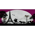 thumbnail image 4 of Romantic Piggy Bank, Horse Carriage Couple Hugging in Front of the Eiffel Tower and Full Moon, Ceramic Coin Bank Money Box for Cash Saving, 3.6" X 3.2", Fuchsia Grey Black, by Ambesonne, 4 of 4