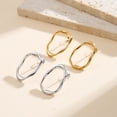 thumbnail image 3 of SFTING Hoop Earrings for Women Irregular hollow Stainless Steel Frame Geometric Yellow Valentine Trendy Gift for Her, 3 of 7