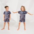 thumbnail image 5 of Sunglasses Star Pattern Summer Pajama Set Soft Cotton Short Sleeve Sleepwear 2PCS Pajama Sets Breathable Lounge Set Size 14Y, 5 of 7
