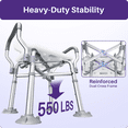 thumbnail image 4 of KEKOY Heavy Duty Shower Chair with Back and Arms, Extra Large Suction Cups, 550lbs Shower Chair for Inside Shower, FSA/HSA Adjustable Bath Chair for Elderly, 4 of 10