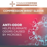 Tommie Copper Sport Compression Wrist Sleeve, Black, Adult, Small/Medium, Copper and Zinc Infused Muscle Recovery, 1 Sleeve
