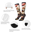 thumbnail image 3 of Fotbe Rose Floral Skull Calcetas Divertidas Estampadas para Hombre y Mujer, Calcetas de Algodón hasta la Rodilla para Caminar, Correr, Enfermería y Embarazo, 3 of 6