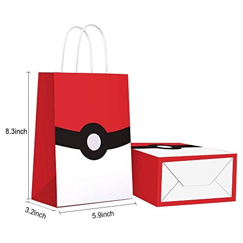 PartyGo Pokemon Bolsas de Fiesta, Suministros para Fiesta de Cumpleaños, Bolsas para Goody partyGO partyGO
