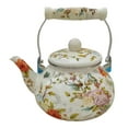 thumbnail image 3 of Hervidor de té de esmalte, olla de esmalte floral, hervidor de agua resistente a prueba de fugas, cafetera para la oficina para restaurante en casa C, 3 of 8