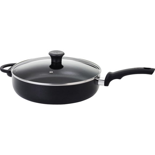 T-fal Thermo-Spot Nonstick Soft Handles 12" Jumbo Cooker, Black