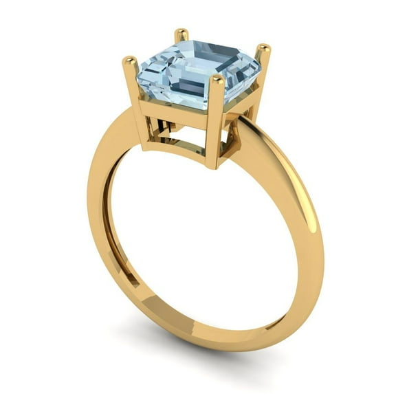 2.1ct Heart Cut Blue Natural Sky Blue Topaz 18k Yellow Gold Engraving Statement Bridal Wedding Designer Ring Size 3.5