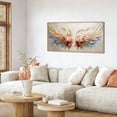 thumbnail image 6 of TOARTi Angel Wings Canvas Wall Art Colorful Rose Floral Framed Painting Boho Abstract Decor for Living Room Bedroom Office 20x40 Inch, 6 of 10
