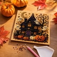 thumbnail image 2 of Halloween Diamond Art Kit for Fall Home Decor Vintage Witch House Pumpkin Ghost Wall Hanging 5D DIY Beaded Painting Kit for Adults Complete Set, 2 of 7