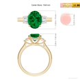 thumbnail image 5 of ANGARA Lab Grown 2.25 Ct Emerald & Trapezoid Diamond Hidden Engagement Ring for Women in 14K Yellow Gold (Size-10x8mm) | May Birthstone, Anniversary, Jewelry Gift for Women | Lab-Grown Emerald Ring, 5 of 9