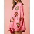 thumbnail image 5 of KelaJuan Women’s Christmas Sweatshirts Sparkle Ball Print Long Sleeve Crew Neck Pullovers Oversized Tops, 5 of 6