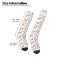 thumbnail image 5 of Daiia Sports Socks Abstract Marble Texture Printed Novelty Crew Socks for Men Women Knee High Socks Cotton Socks Soft & Breathable Support Unisex Socks, 5 of 9