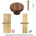 thumbnail image 5 of HDJNal 16Pcs Walnut Wood Knobs -40mm Flat Top Round Wood Drawer Knobs, Wardrobe Cupboard Knobs, Natural Wooden Furniture Knobs ,Drawer Pulls Handle for Home, Cabinet, Drawer and Dresser, 5 of 7