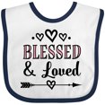 thumbnail image 3 of Inktastic Blessed and Loved Baby Girl Girls Baby Bib, 3 of 4