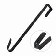 thumbnail image 6 of iHomeGarden 12"+15" Premium Multi-Purpose Over Door Hanger: Slim Metal Hook for Bathroom Towels, Bedroom Coats & Holiday Wreaths, Black (Indoor/Outdoor), 6 of 8