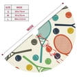 thumbnail image 3 of Lsque Racket and Tennis Ball Print Christmas Tree Skirt, Tree Skirt with Ties or Velcro, Perfect for Holiday Decorations, Halloween, and New Year-36", 3 of 7