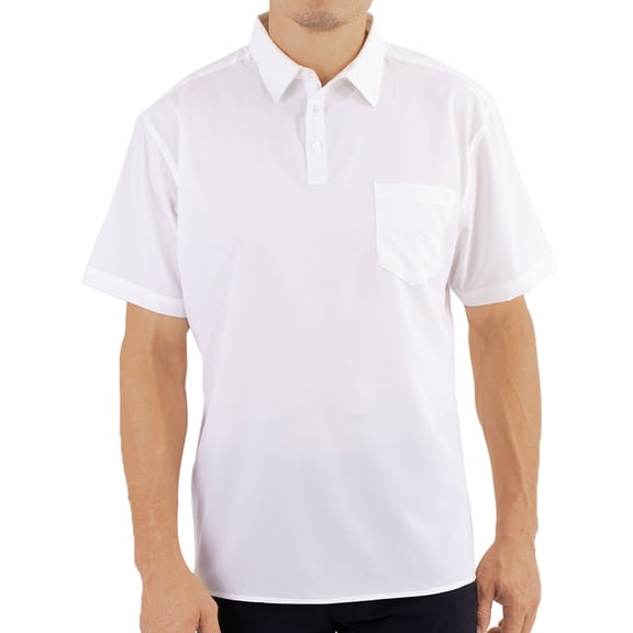 Visive Mens Short Sleeve Polo Shirts - White - Medium