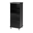 thumbnail image 3 of CorLiving Holland Black Engineered Wood Tall Narrow Media Cabinet w/ Glass Doors, 3 of 6