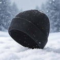 thumbnail image 2 of PureCasa Winter Beanie for Men Women, Solid Color Fleece Lined Beanie Soft Warm Knit Hat Ski Stocking Cuffed Cap, 2 of 5