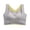 Grey, variant on Front Snap Wireless Bra for Women Seamless, No Underwire Full Coverage Cross Over Bra with Wide Side Support for Double Breast Armpit Correction, Blackish Green,L