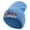 Sky Blue, variant on Boo Sheet Embroidered 12 Inch Long Knitted Beanie - Black OSFM