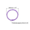 thumbnail image 2 of Uxcell Loose-Leaf Binder Rings, 1.8" Metal Book Ring Key Holder, Purple, 10 Pack, 2 of 6