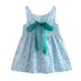 thumbnail image 2 of Summer Baby Girl Kids Sleeveless Printing Pattern Cotton Princess Tutu Dress, Wedding Christening Gown Dress, 2 of 3