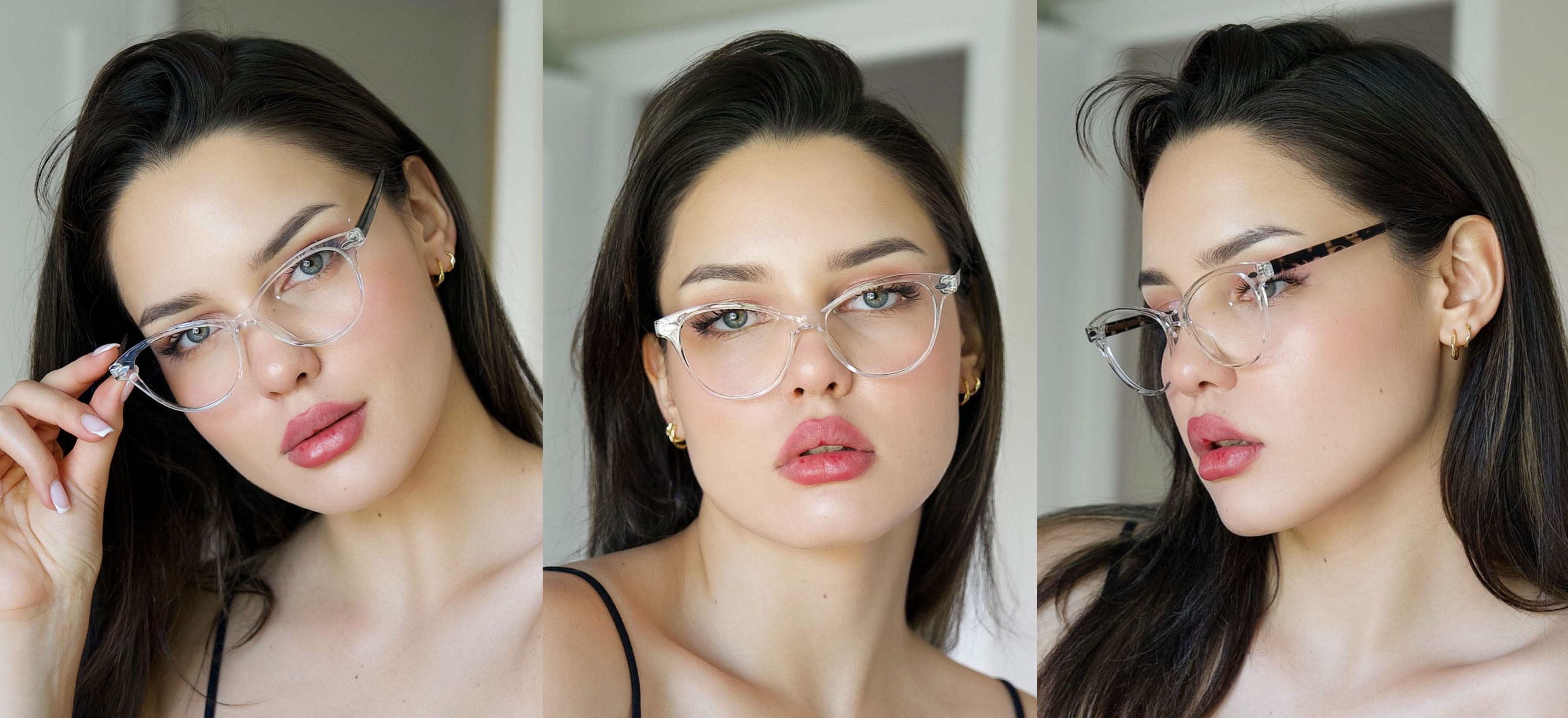 2 Pairs Women 2 Tone Oval Tortoise Temple Optical Frame Fashion