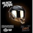 thumbnail image 2 of Casco Integral Black Pearl Bandit Negro Dorado Brillo Dot Ece Talla XL, 2 of 7