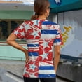 thumbnail image 3 of T-Shirts 4 Juillet Femmes, T-Shirts Graphiques Mignons Jour de l'Indépendance Manches Courtes Col Rond Été 2023, 3 of 6