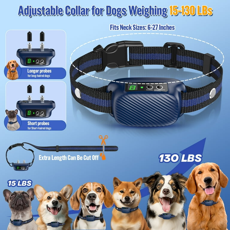 LAKWAR Dog Bark Collar, Shock and Vibrate, Adjustable Sensitivity
