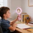 thumbnail image 3 of ICQOVD Desktop Fan Rabbit Shape Handheld Led Fan Usb Three Speed Adjustable Angle Hands-Free Portable Cooling, 3 of 6