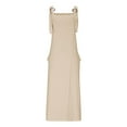 thumbnail image 4 of Khaki Dresses for Women Sleeveless Slip Square Neck Maxi Long Midi Beach Formal Prom Party Evening Gowns Vacation Casual Hawaiian Dresses Homecoming Dresses Ladies XL, 4 of 6