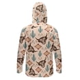 thumbnail image 2 of SEANATIVE Long Sleeve Fishing Hoodie for Men UV Protection Tops Breathable Lightweight Athletic Shirt Outdoor Sport Apparel, 4XL, Highland Cow Skull Cactus Aztec Pattern Beige, 2 of 7