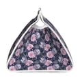 thumbnail image 3 of Lsque Light Pink Flowers Printed Long Tissue Box Cover Holder, Facial Paper Organizer Dispenser,Triangle with Bottom Belt, PVC Leather Decorative Organizer, 3 of 9