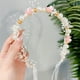 thumbnail image 1 of Accesorio para el cabello de niña de las flores, tocado de princesa, accesorios para el cabello de boda blancos para niños, diadema de flores con perlas para niñas y niñas de las flores, bandas para e, 1 of 3