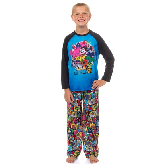 Teen Titans Go! Pajamas Boys' Filmstrip Design 2-Piece Lounge Sleep Set Loungewear