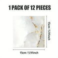thumbnail image 5 of 12pcs White Wallpaper, Marble Gold Crack Pattern, Thickened Crystal Tile Stickers, Moistureproof, Waterproof,Scratchproof, Self-Adhesive, Removable Wallpaper, For Home Decor Wall Stickers, 5 of 5