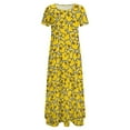 thumbnail image 4 of 2024 Bunch of Rubber Ducks Dress Yellow Animal Kawaii Maxi Dress Aesthetic Bohemia Long Dresses Women Short Sleeve Big Size Clothes, 4 of 7