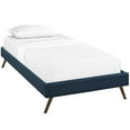 thumbnail image 2 of Modway Loryn Twin Polyester Fabric Bed Frame with Round Splayed Legs in Azure, 2 of 6