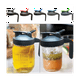 thumbnail image 3 of Tapas de plástico reutilizables para tarros de boca ancha de 86 mm, con sello a prueba de fugas, tapa de pico con asa y orificios para verter, 3 of 5